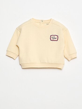 Sudadera estampada fantasía en felpa perchada