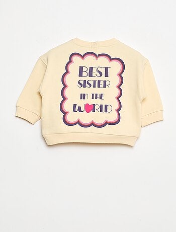 Sudadera estampada fantasía en felpa perchada