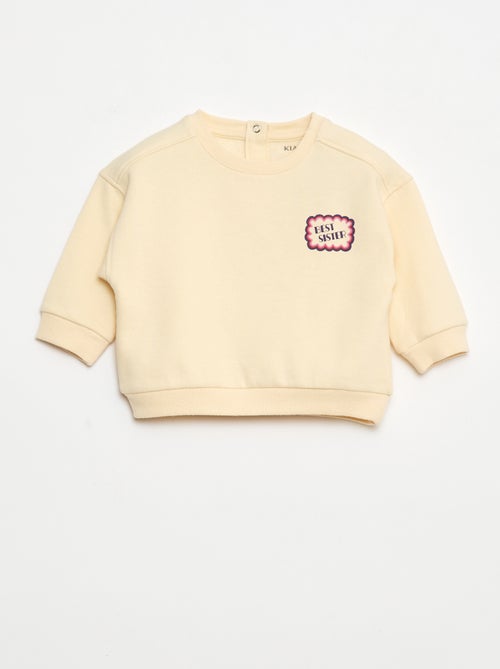 Sudadera estampada fantasía en felpa perchada - Kiabi