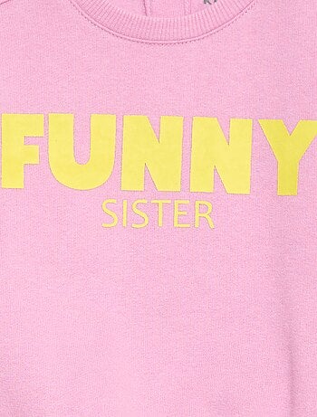 Sudadera estampada fantasía en felpa perchada