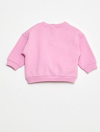Sudadera estampada fantasía en felpa perchada