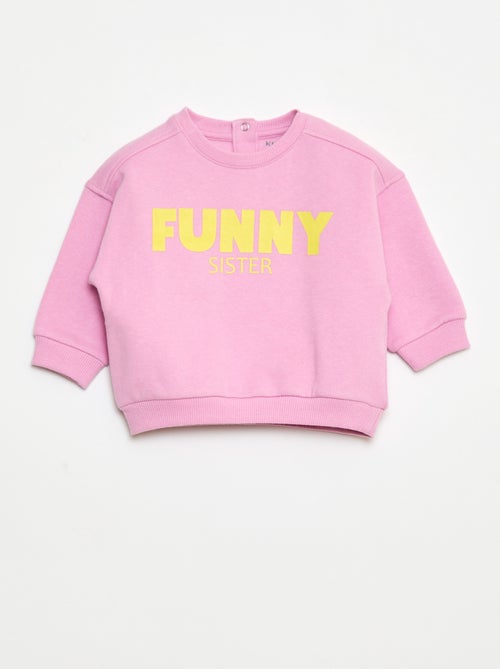 Sudadera estampada fantasía en felpa perchada - Kiabi