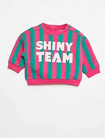 Sudadera estampada fantasía en felpa perchada