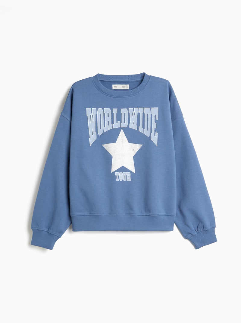 Sudadera estampada, mo fashion Azul - Kiabi