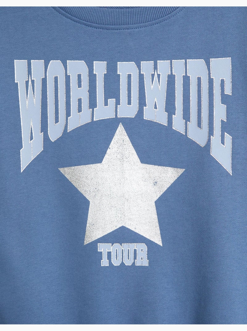 Sudadera estampada, mo fashion Azul - Kiabi