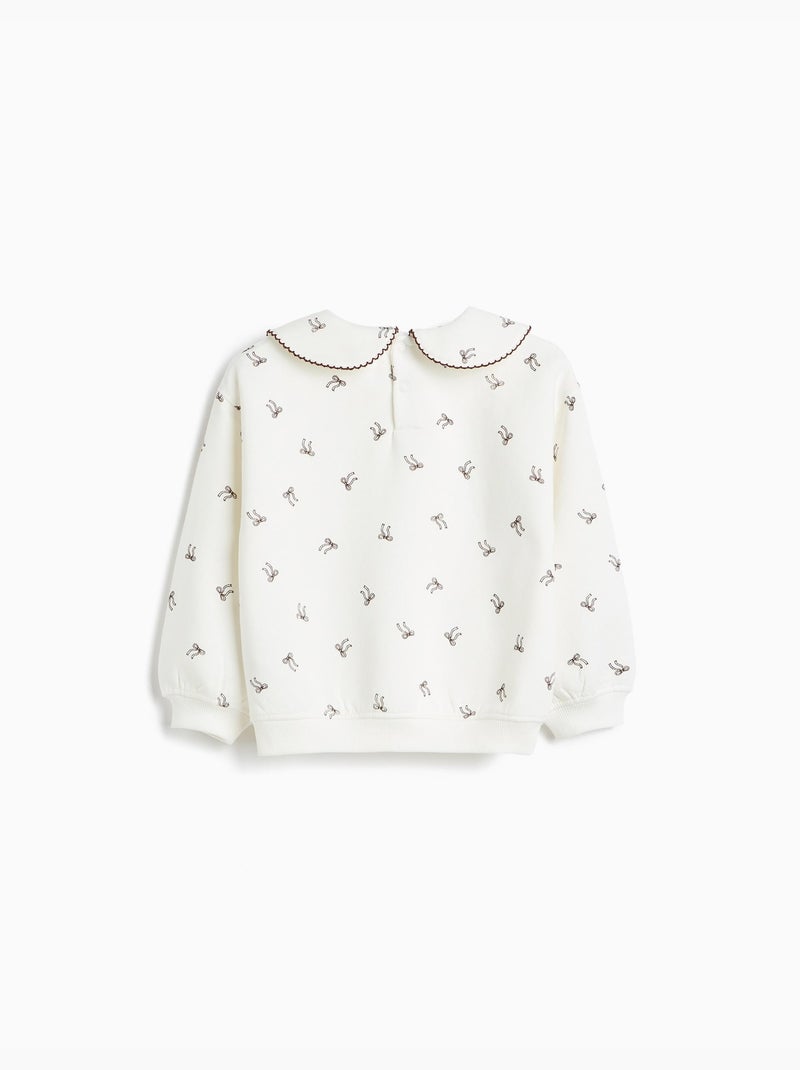 Sudadera estampada, mo fashion Blanco - Kiabi