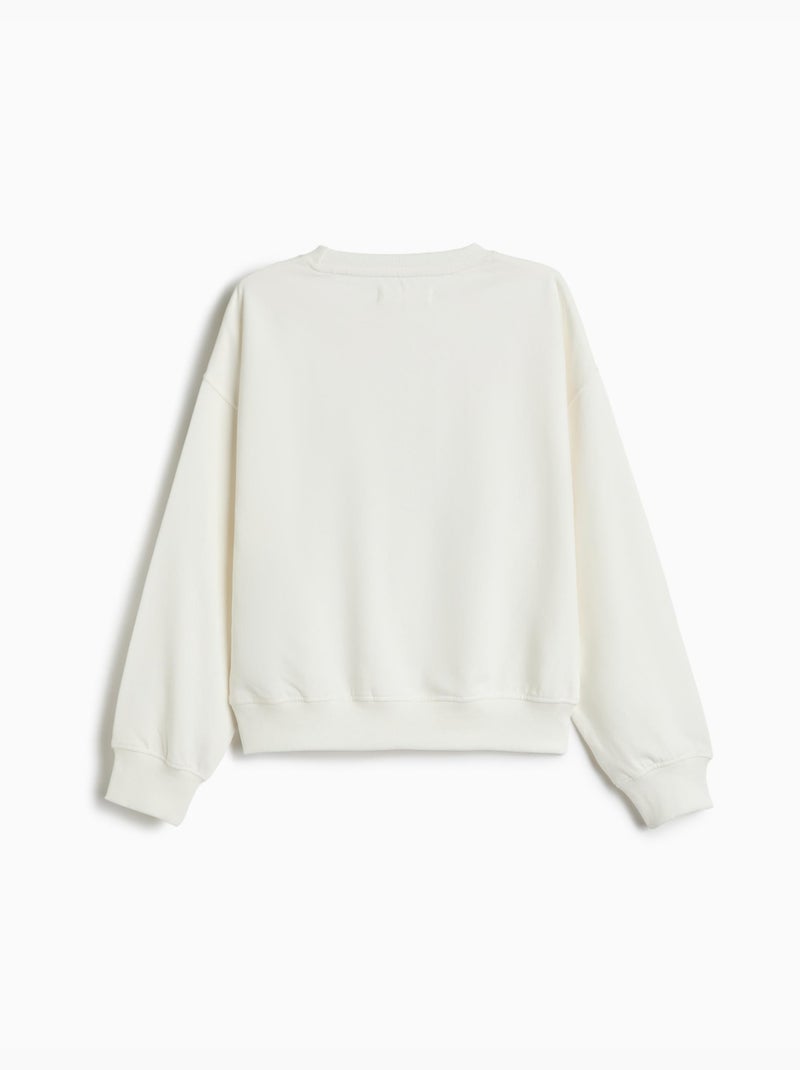 Sudadera estampada, mo fashion Blanco - Kiabi