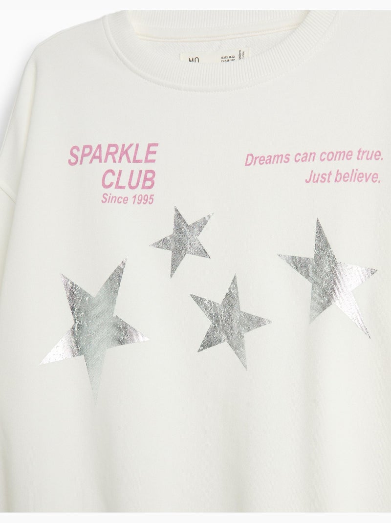 Sudadera estampada, mo fashion Blanco - Kiabi