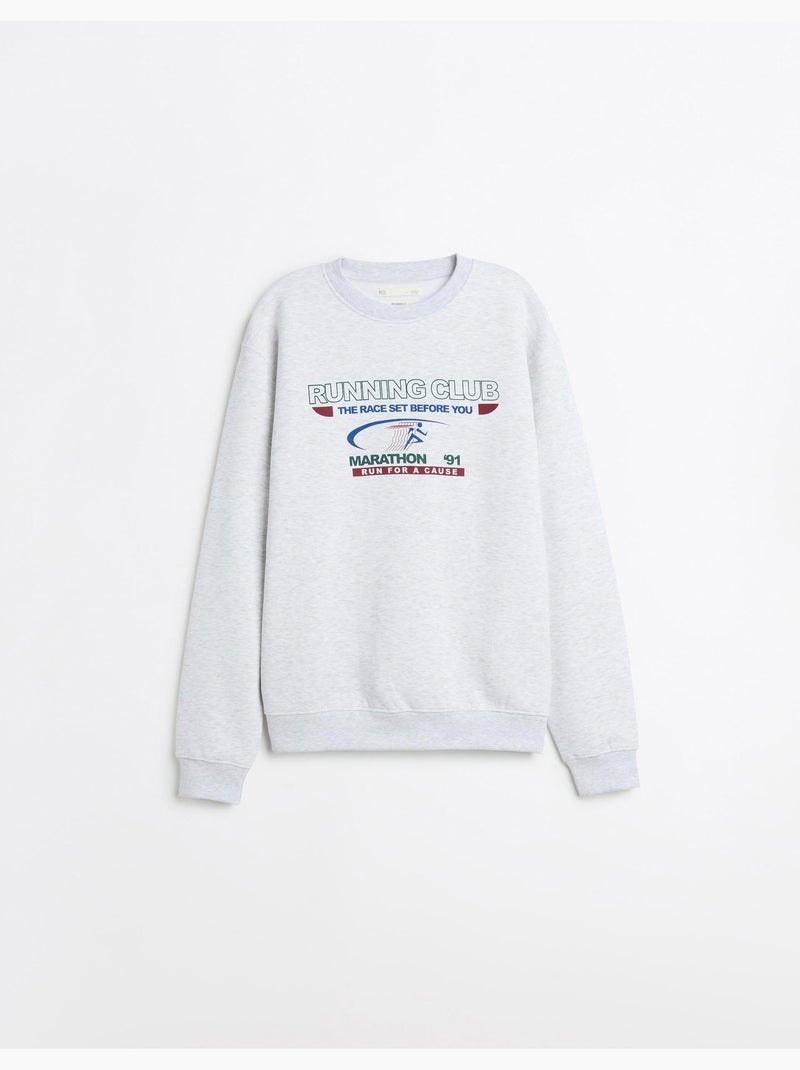 Sudadera estampada, MO Fashion Gris - Kiabi