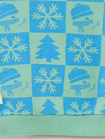 Sudadera estampada de Navidad en polar de algodón