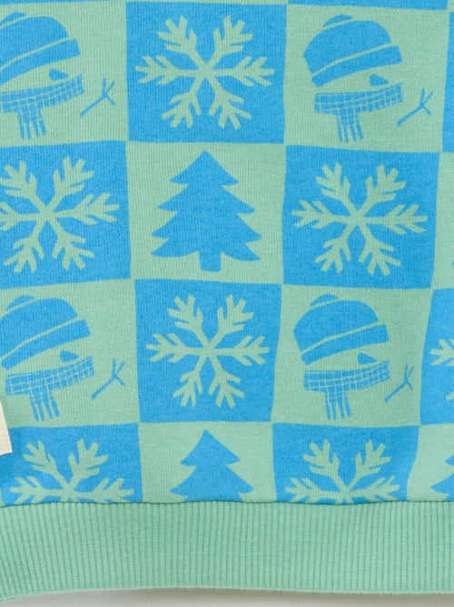 Sudadera estampada navideña en polar de algodón - Kiabi