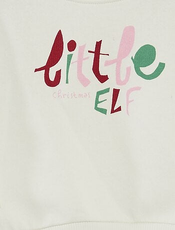 Sudadera estampada de Navidad en punto de algodón