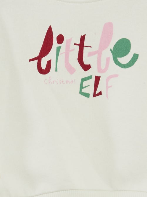 Sudadera estampada navideña en punto de algodón - Kiabi