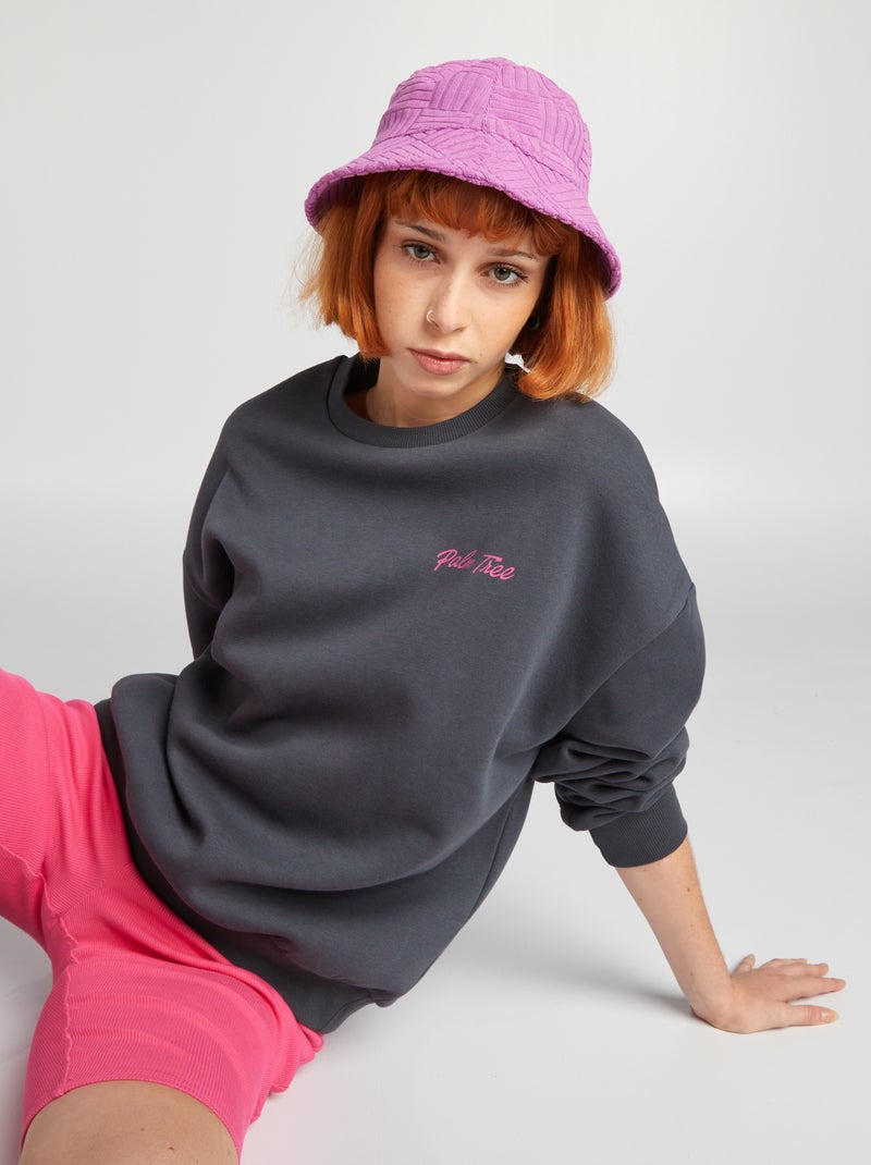 Sudadera estampada 'Palm Tree' GRIS - Kiabi