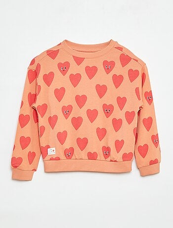 Sudadera estampada por ambos lados con cuello redondo