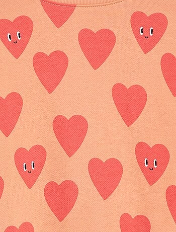 Sudadera estampada por ambos lados con cuello redondo