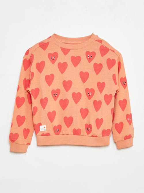 Sudadera estampada por ambos lados con cuello redondo - Kiabi