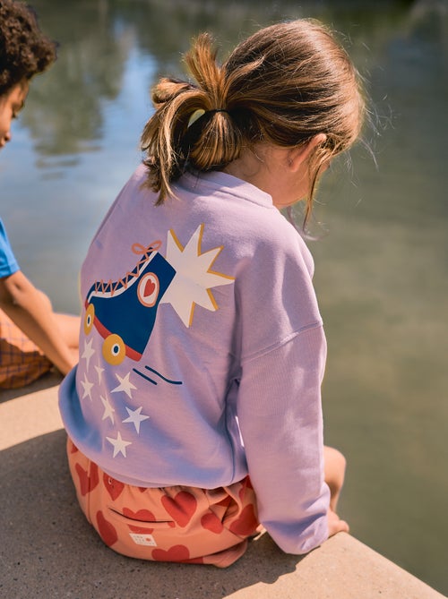 Sudadera estampada por ambos lados con cuello redondo - Kiabi