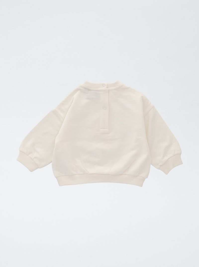 Sudadera estampada 'Rolling Stones' de algodón Blanco - Kiabi