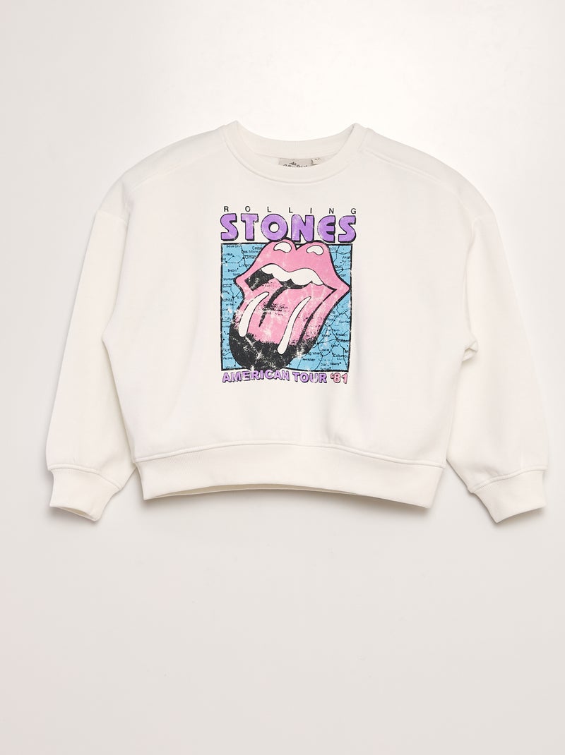 Sudadera estampada 'The Rolling Stones' BLANCO - Kiabi