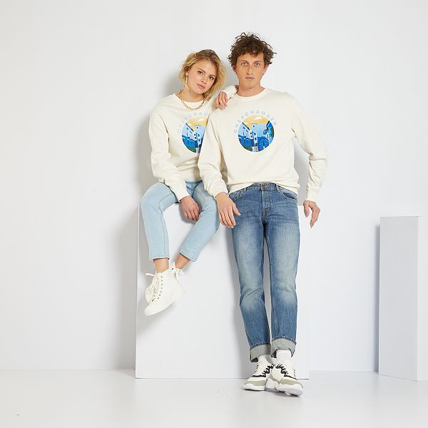 Sudadera estampada unisex 'Chauen' Mujer talla 34 a 48 - BLANCO - Kiabi -  12,00€