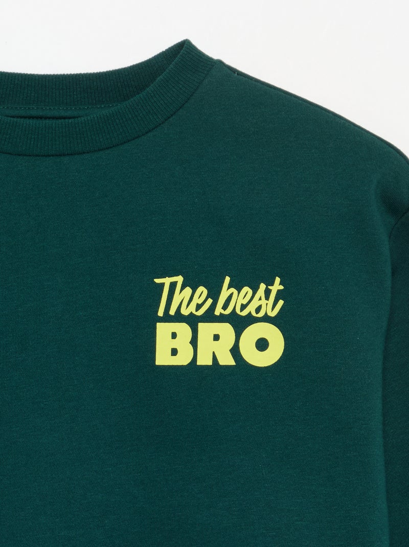 Sudadera estampada Verde - Kiabi