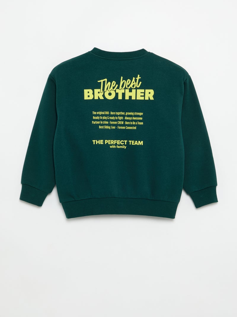 Sudadera estampada Verde - Kiabi