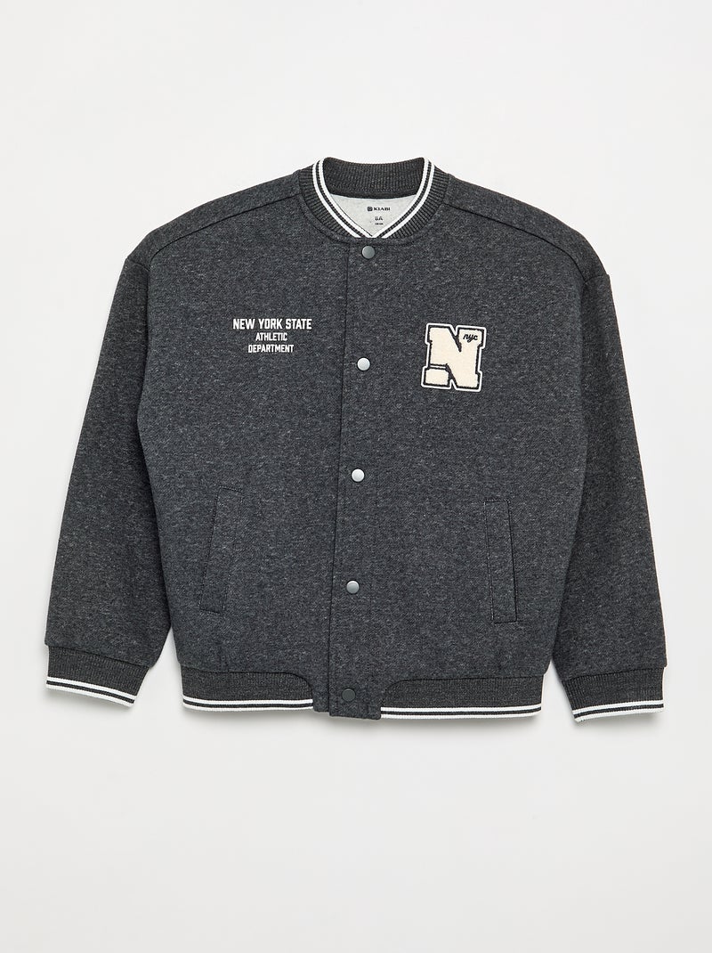 Sudadera estilo campus - colección fácil de poner Gris - Kiabi