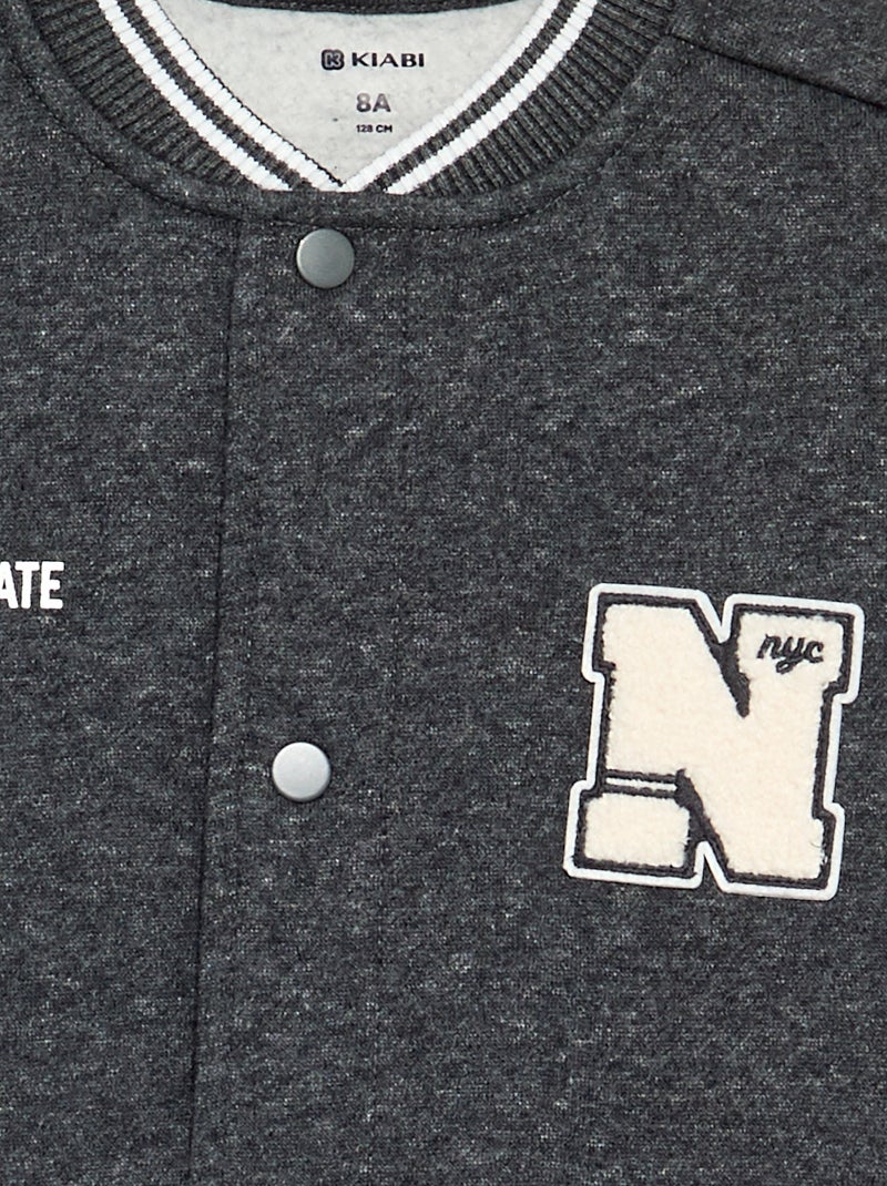 Sudadera estilo campus - colección fácil de poner Gris - Kiabi
