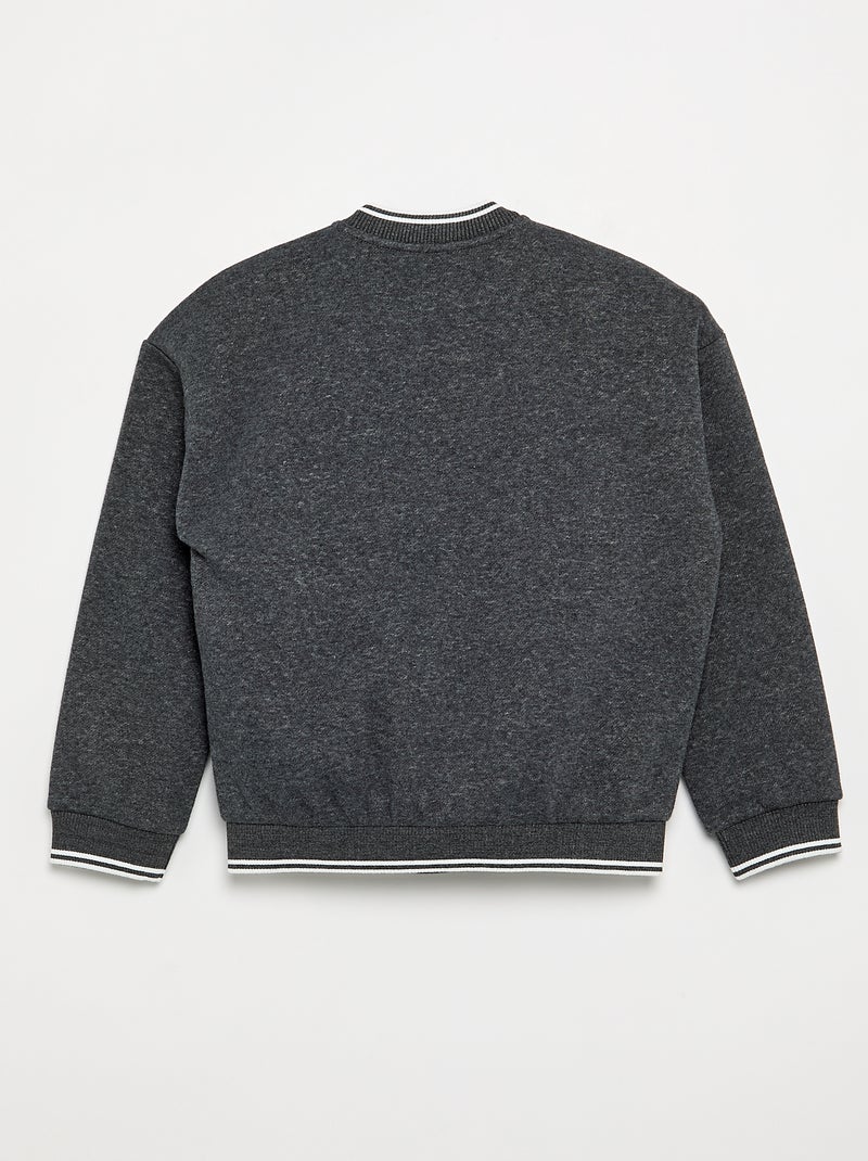 Sudadera estilo campus - colección fácil de poner Gris - Kiabi