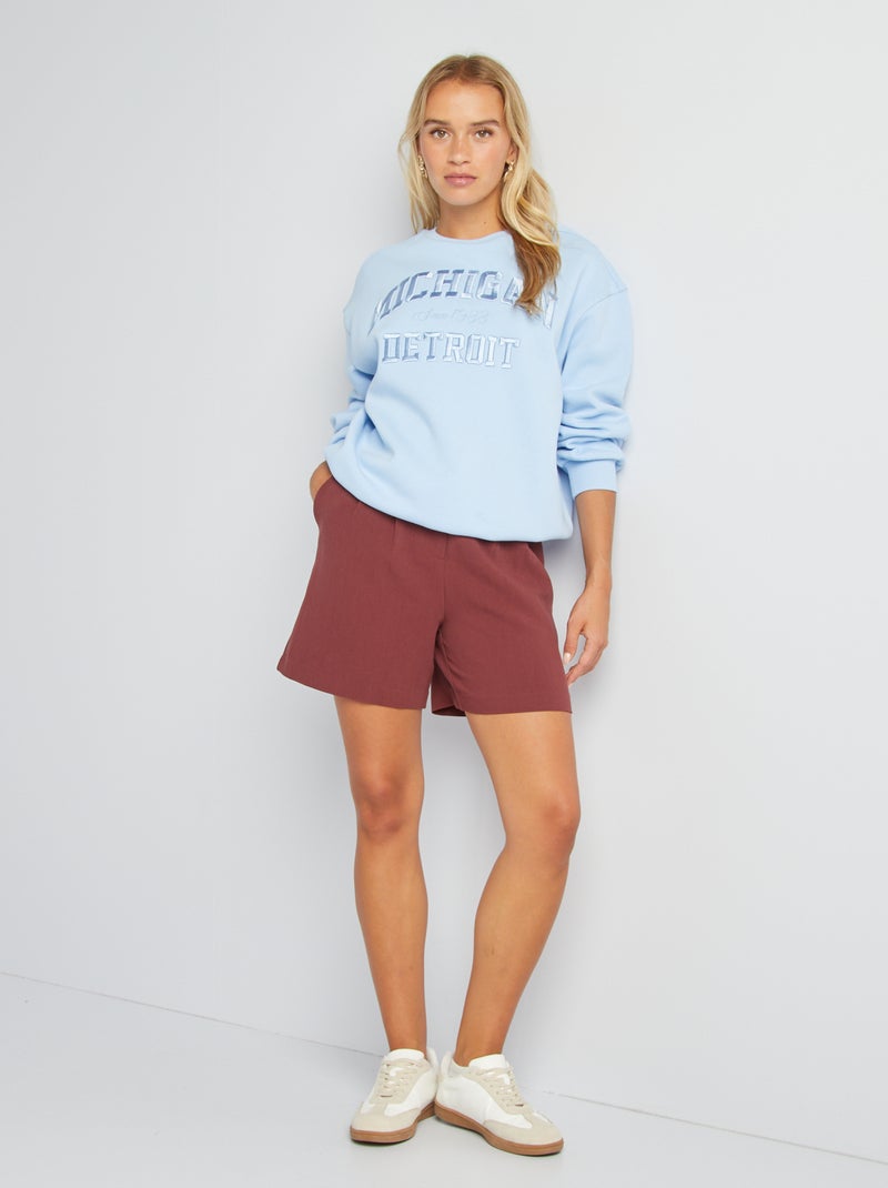 Sudadera estilo campus AZUL - Kiabi