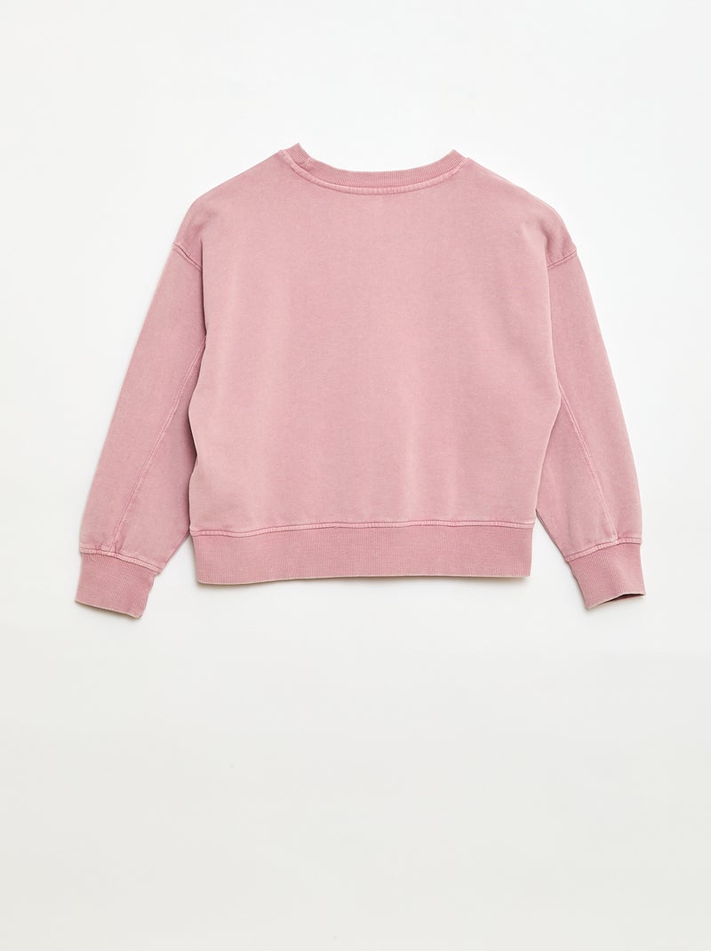 Sudadera estilo campus Rosa - Kiabi