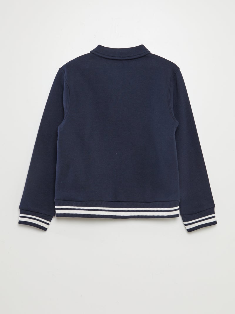 Sudadera estilo polo AZUL - Kiabi