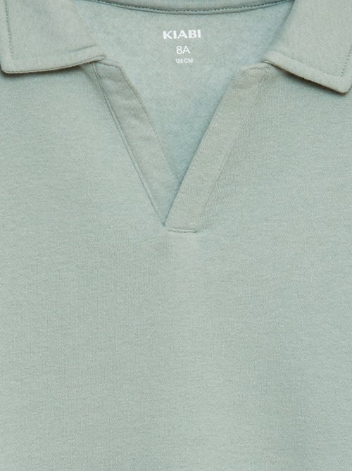 Sudadera estilo polo lisa - Kiabi