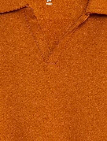 Sudadera estilo polo lisa