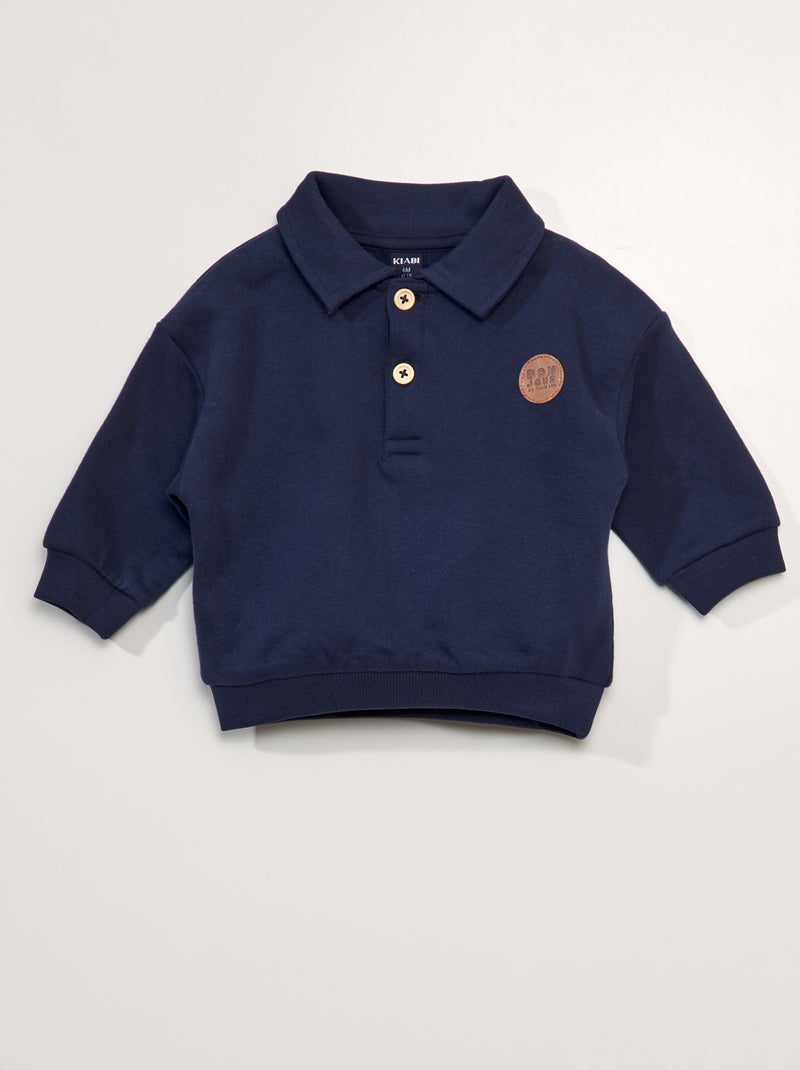 Sudadera estilo polo NEGRO - Kiabi