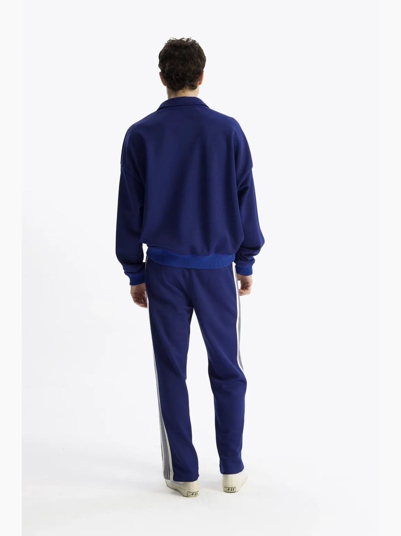 Sudadera extragrande de cuello redondo con detalle de lazo giesto Azul eléctrico - Kiabi