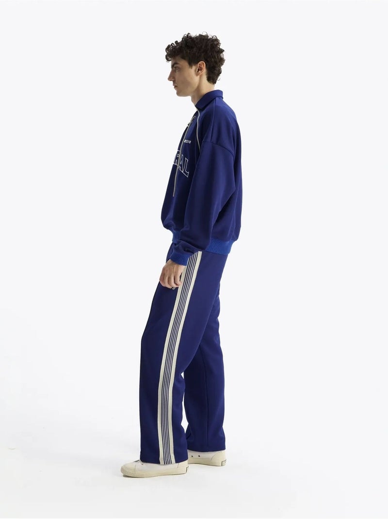 Sudadera extragrande de cuello redondo con detalle de lazo giesto Azul eléctrico - Kiabi