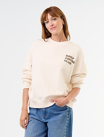 Sudadera extragrande estampada