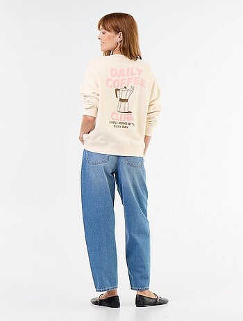 Sudadera extragrande estampada
