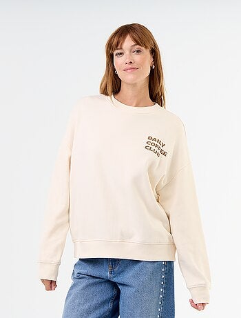 Sudadera extragrande estampada