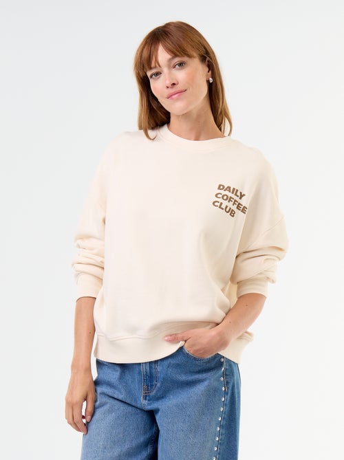 Sudadera extragrande estampada - Kiabi