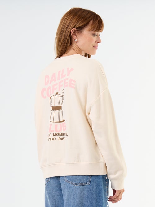 Sudadera extragrande estampada - Kiabi