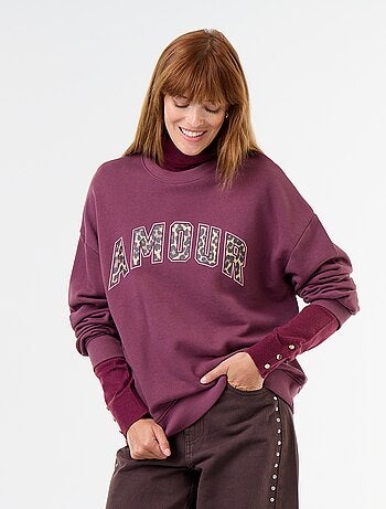 Sudadera extragrande estampada