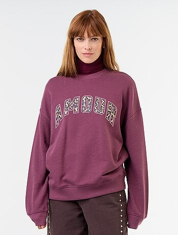 Sudadera extragrande estampada