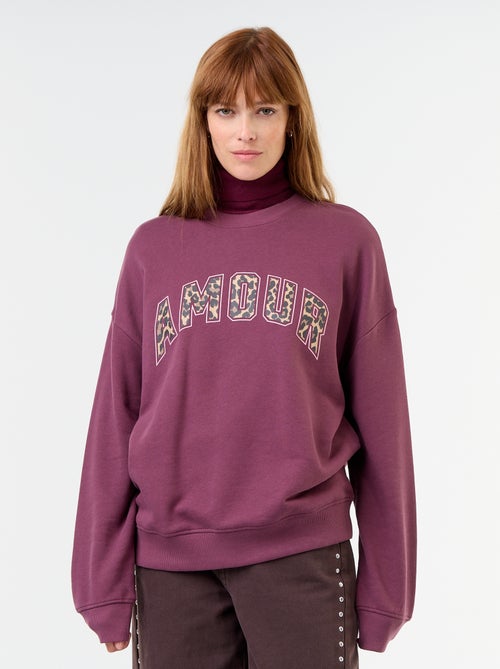 Sudadera extragrande estampada - Kiabi
