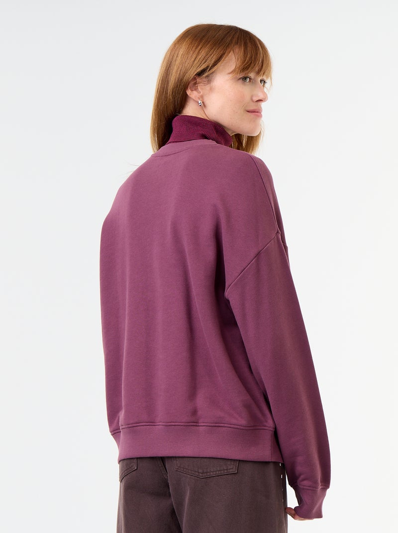 Sudadera extragrande estampada Rosa - Kiabi