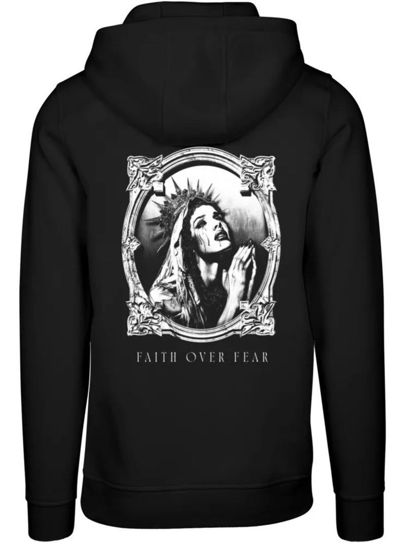 Sudadera faith over fear para hombre - mister tee Negro - Kiabi