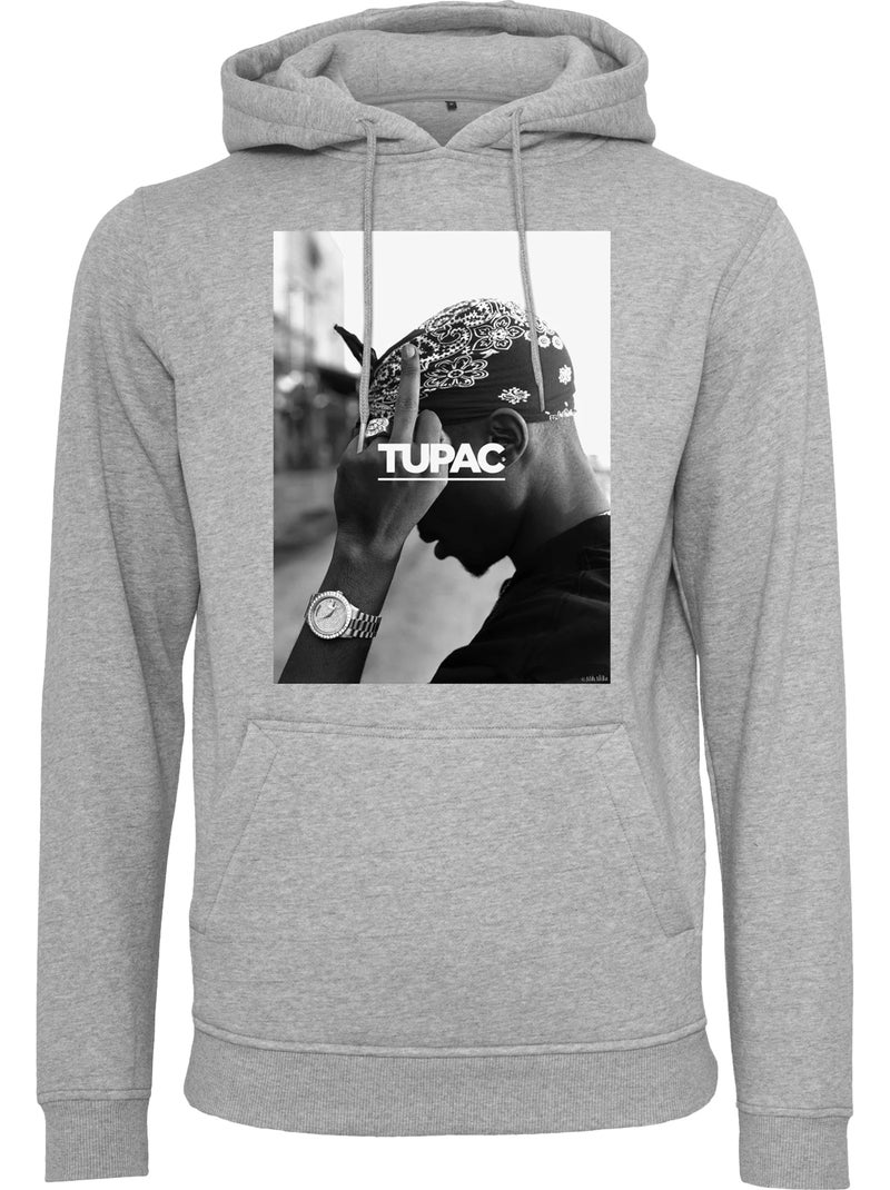 Sudadera f*ck the world diseño tupac shakur para hombre - mister tee Gris jaspeado - Kiabi