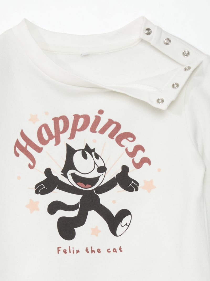 Sudadera 'Felix the cat' - colección fácil de poner BLANCO - Kiabi